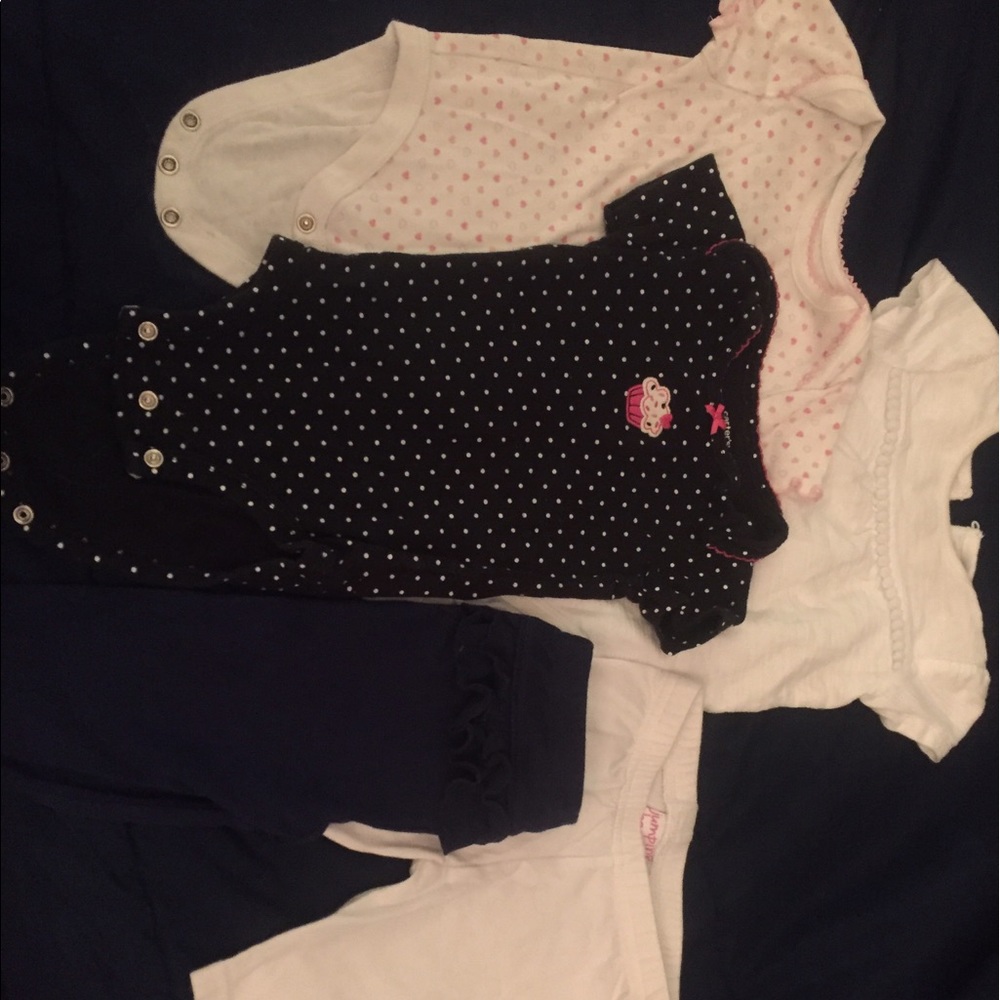 Baby girls clothing lot: pants and tops